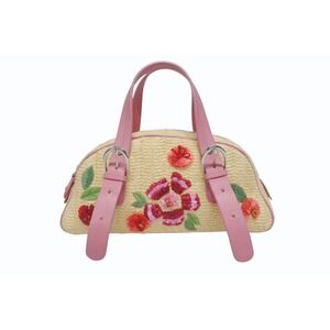 Very Dior Galliano era limited edition Boston straw leather embroidery jewels